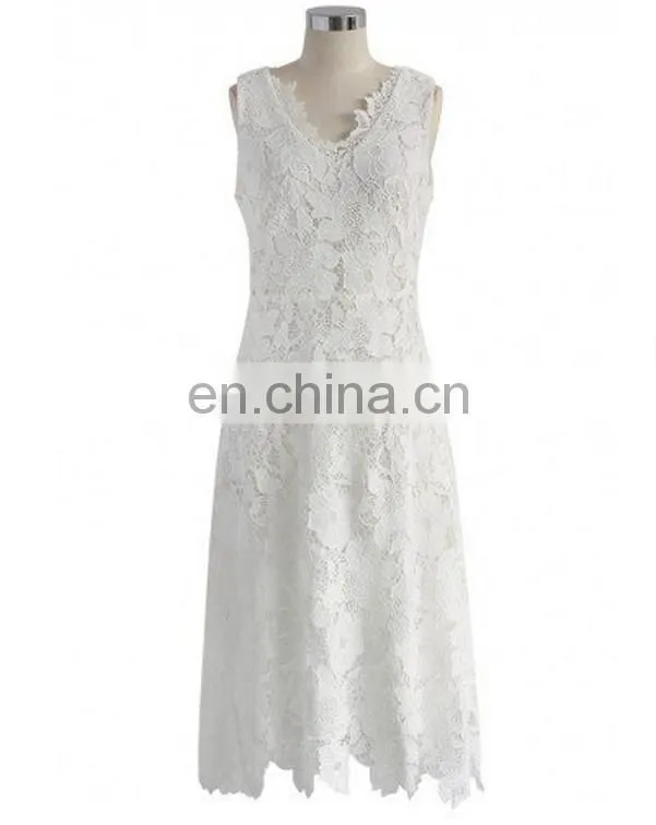 Top grade women clothes fashion lined lace dress