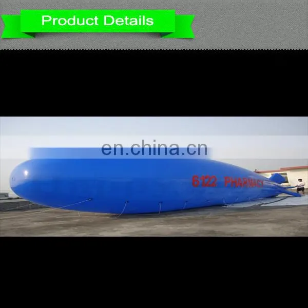 inflatable special blue PVC airship ,inflatable helium blimp for advertising