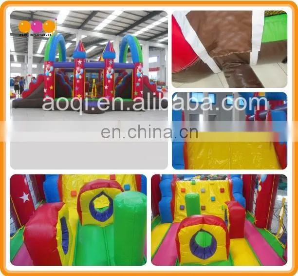 2016 newest design giant inflatable castle combo with slide for kids