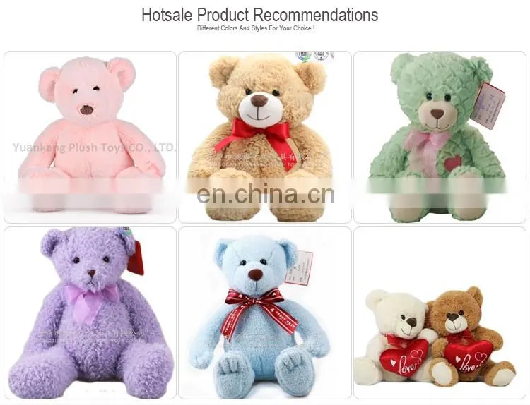 Custom plush yellow lovely baby teddy bear souvenir
