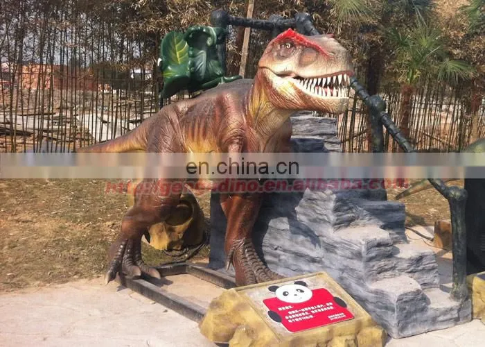 Amusement park coin ride kids animatronic dinosaur model