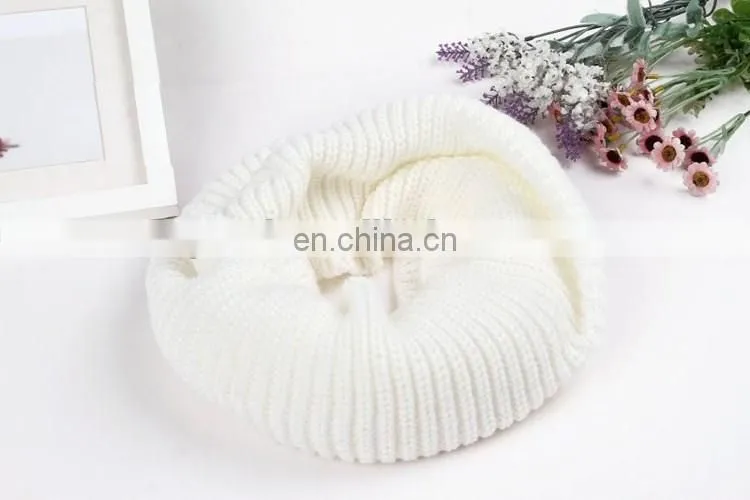 2018 colors knitting loop winter scarf infinity