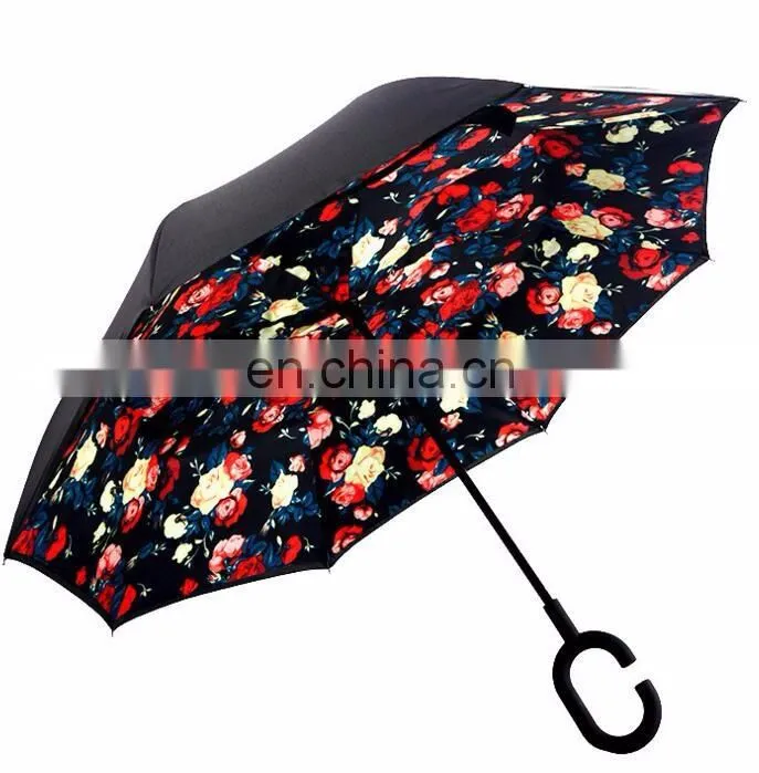 Auto Open Transparent Straight Umbrella LOGO Printing Cheap clear Umbrella pass BSCI