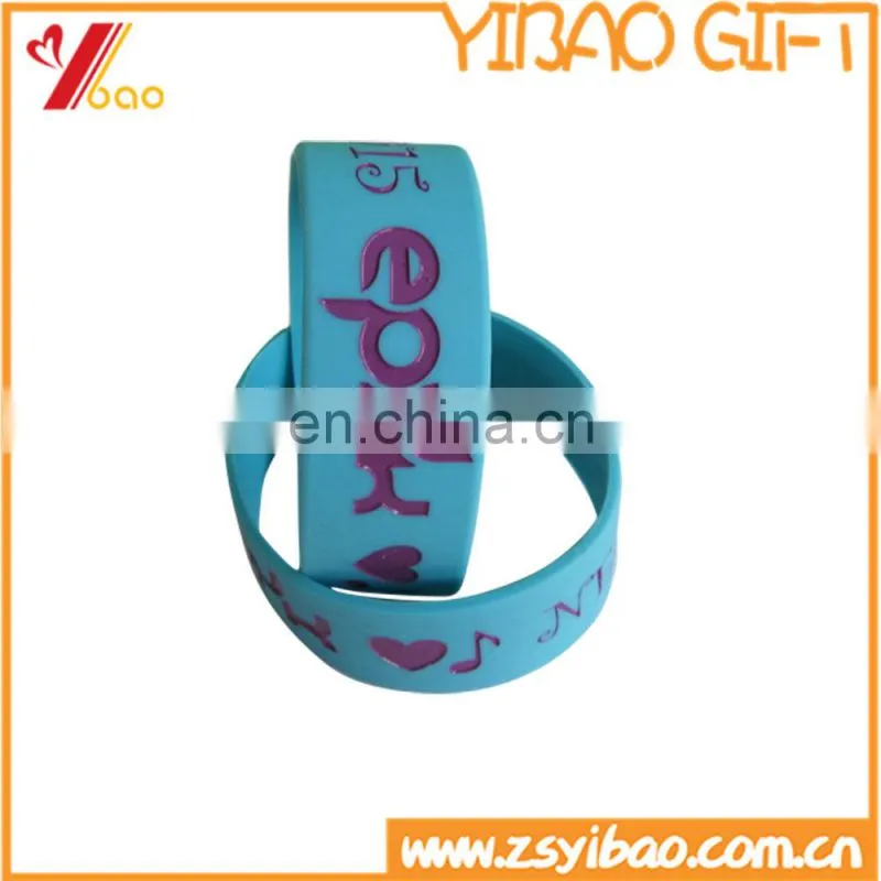 Custom size Silicone Wristband / silicone bracelet / rubber bracelet