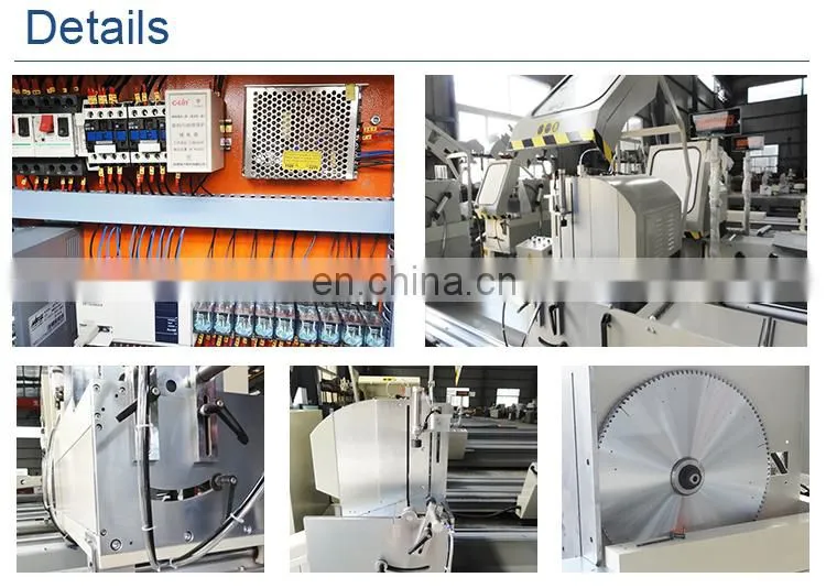 High efficiency CNC cutting machine aluminum window door making double head mitre saw