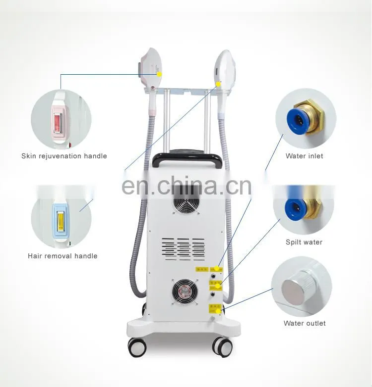 Double handle IPL OPT Rf Laser Hair Removal Depilatory Instrument Skin Rejuvenation Acne Removal Beauty Machine