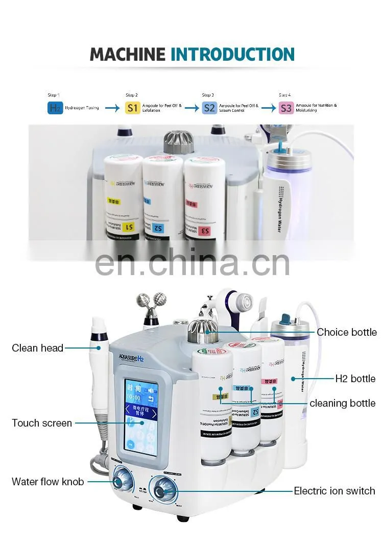 2019 Trending New Style aqua peel machine with 6 handles / Deep cleaning hydra dermabrasion /hydra dermabrasion machine