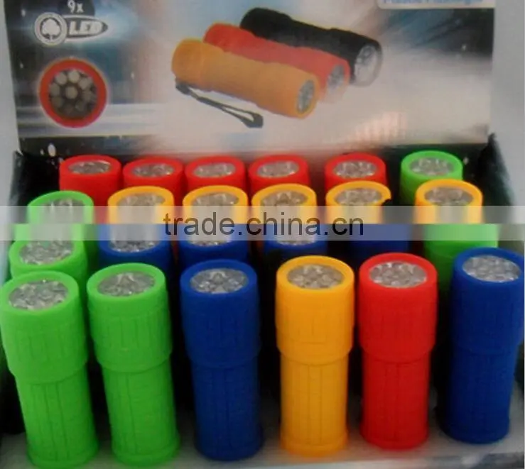 9LED plastic led flashlight