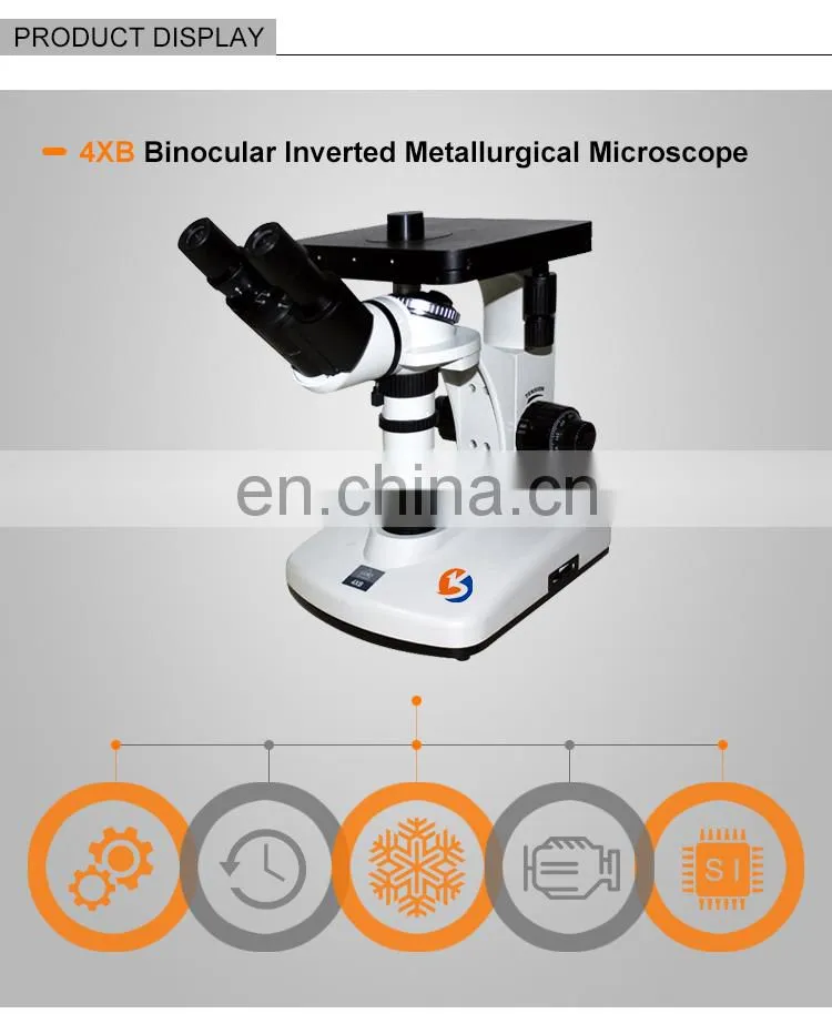 4XB High Quality Binocular Inverted Metallurgical Microscope