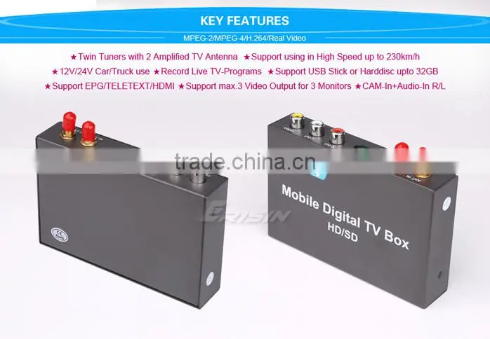 Erisin ES238D HD TV Car Digital TV Box Support MPEG 2