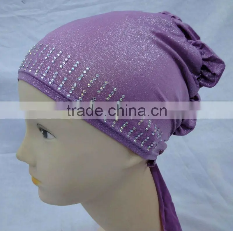 A473 latest fashion turban elastic islamic cap/MUSLIM HIJAB