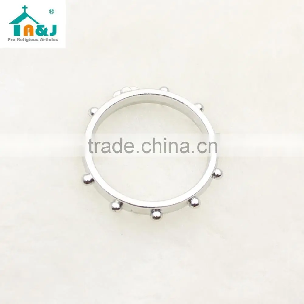 Religious zinc alloy finger ring