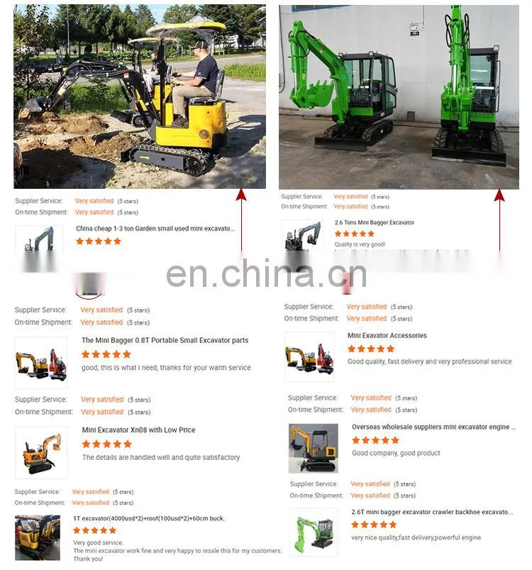 1 Ton to 3 Ton Low-Consumption China Cheap Mini Excavator Small Excavator Attachments For Sale