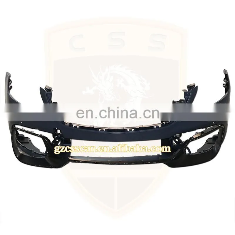 Car Accessories Auto Parts PP Material Front Bumper Rear lip Exhaust Tips 2018 Bens S class w222 S63 AMG Style Full Body Kit