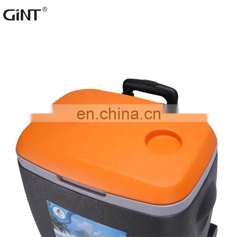 portable modern camping trolley hiking portable beer plastic vaccine cooler drinks camping cooler box with wheels