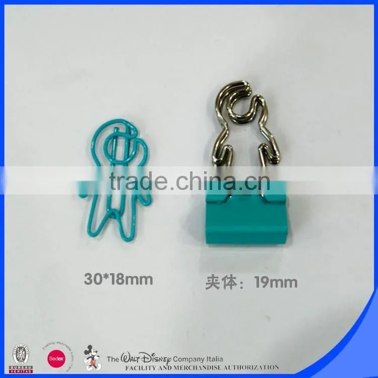 Decorative human design stationery clip metal paper clip
