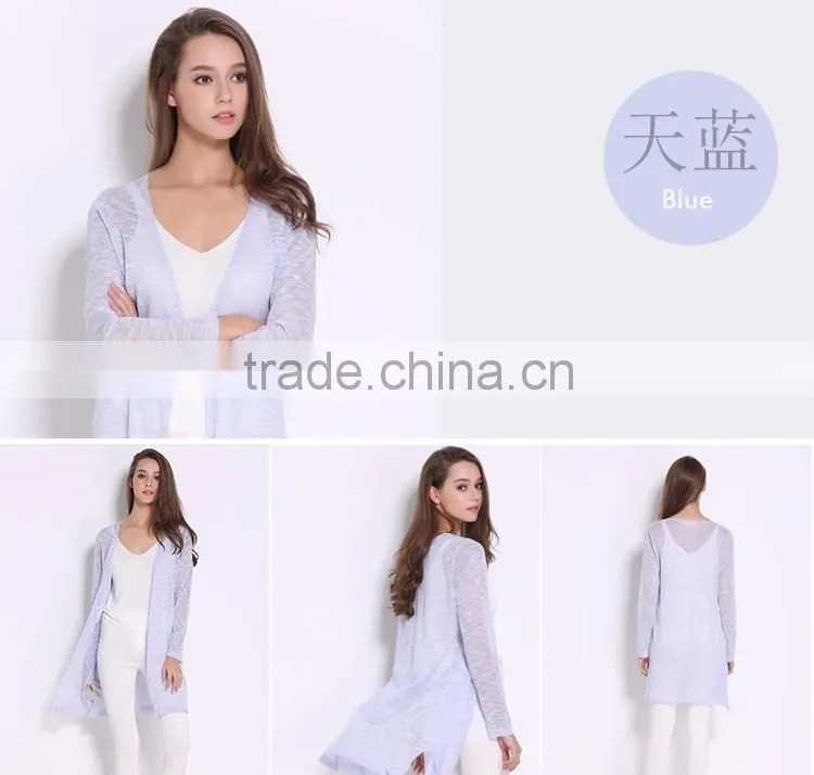 hot selling summer lady Cotton knit shirt cardigan shawl breathable sun protection clothing