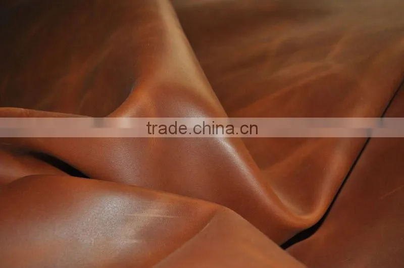 genuine crazy horse leather supplier in China 2016