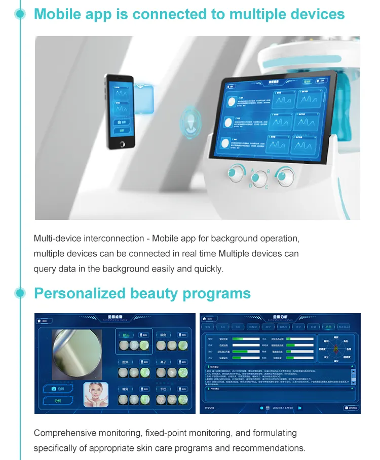 Portable Hydra Beauty Facial 7 in 1 Machine Skin Peeling Hydro Oxygen Facial Hydra Dermabrasion Aqua Peel Machine