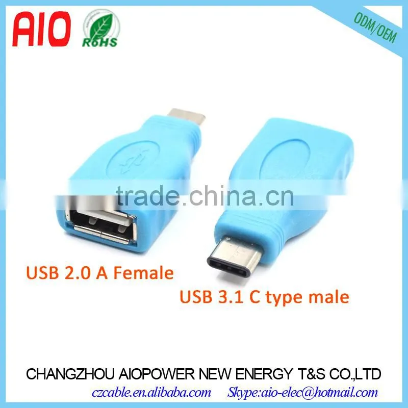 10Gbps Super Speed USB 2.0 A Type Female USB 3.1 C Type Male Adaptor connector for Macbook