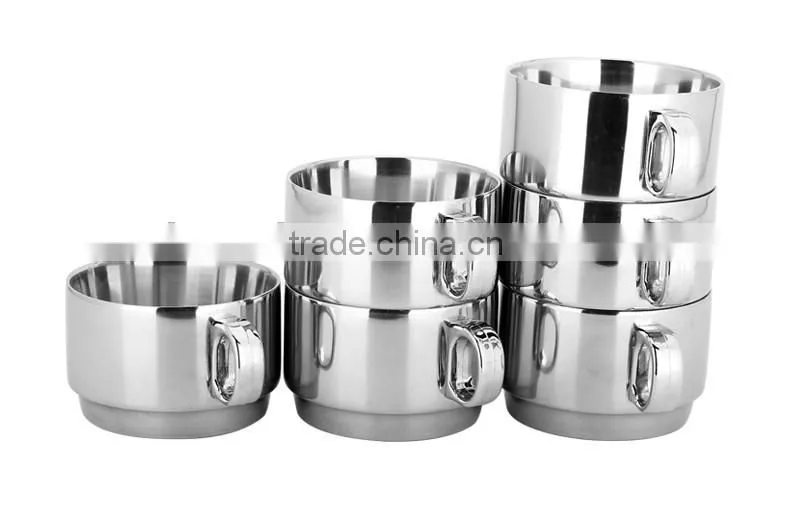 chaozhou guangdong stainless steel tea cup set / double wall coffee travel mug and cup