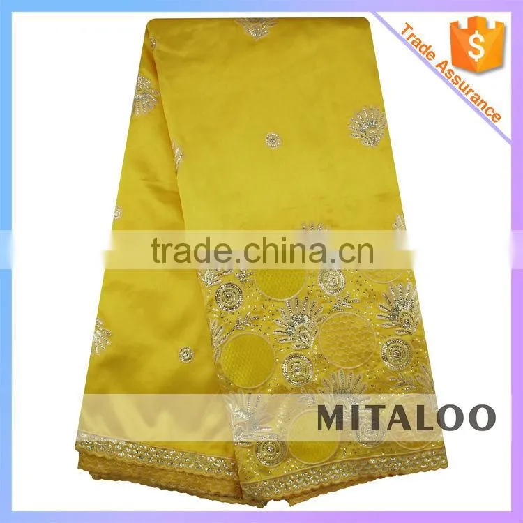 Mitaloo MGP1008 Hotselling Yellow Lace African New George Lace Nigeria Silk Lace
