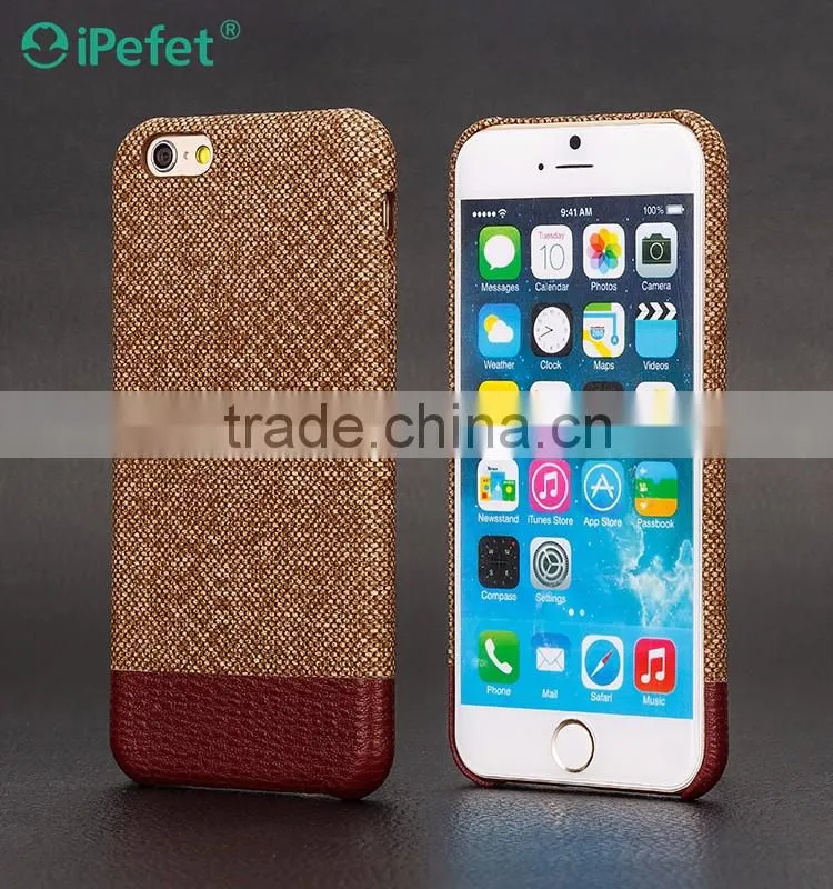 Leather back cover case mobile phone leather case for iPhone 6 case