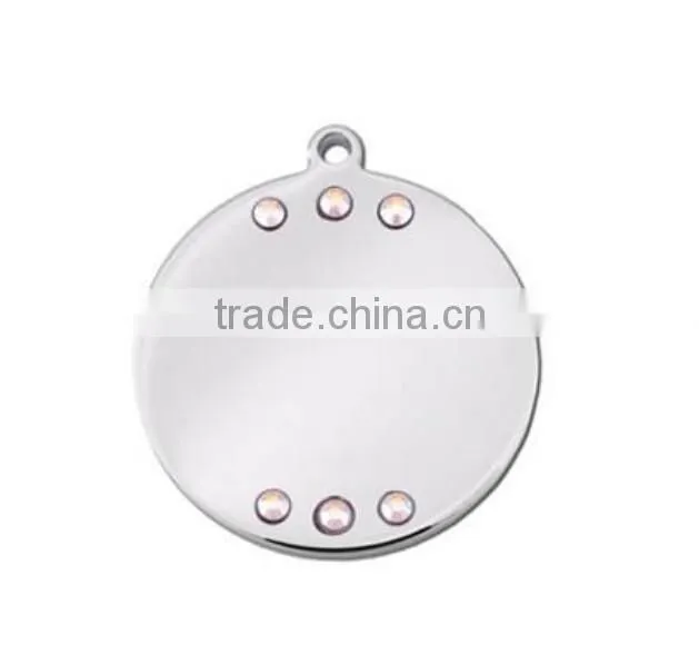 Cute Round Zinc Alloy Dog Tag for Wholesale