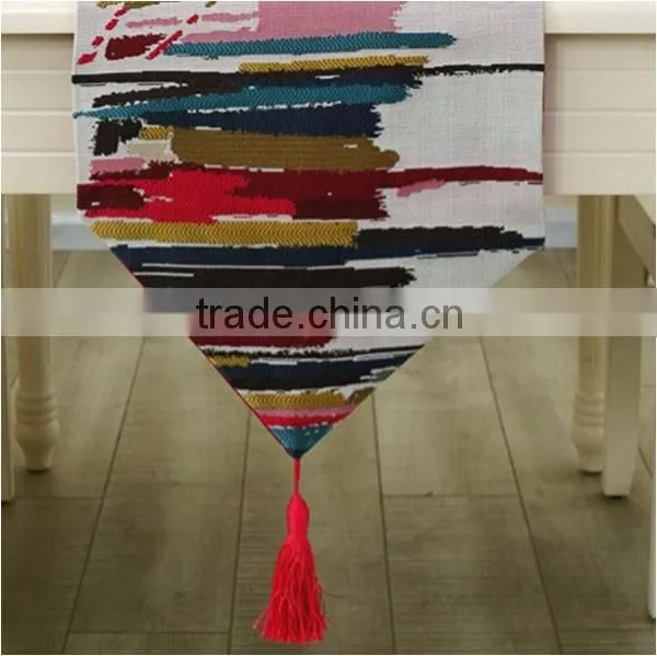 European customized size modern simple colorful nylon table runners