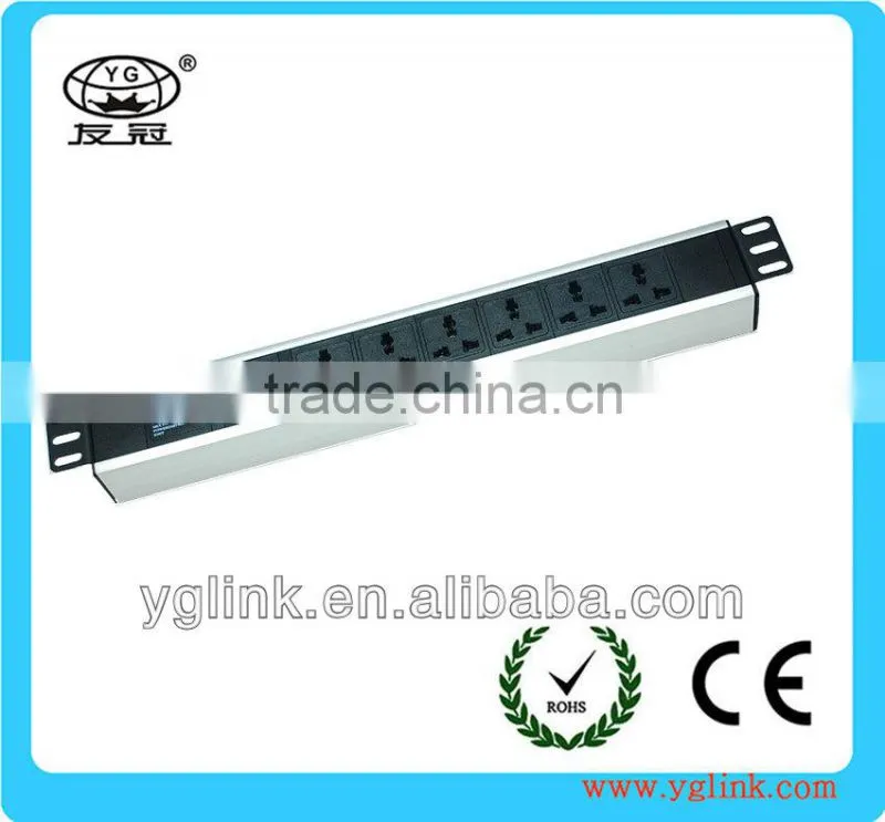 1.5U 10A 19'' standard Universal type PDU Power distribution unit