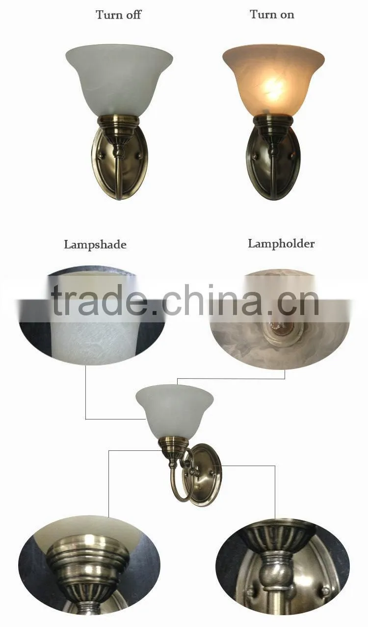 Decorative E27 holder 60w plated Wall Lamp