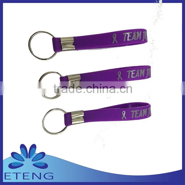 Promotion gifts custom printed silicone keyring