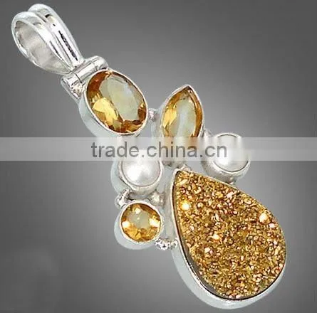 Wholesale druzy beads small grain agate druzy semi-precious gemstone