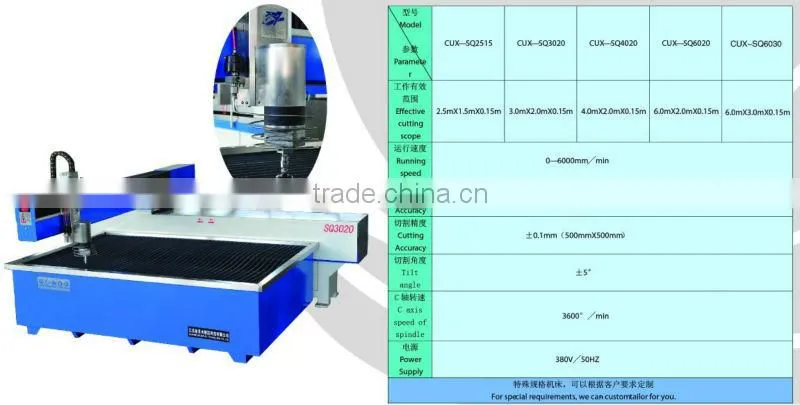 Single-head CNC water jet cutting machine