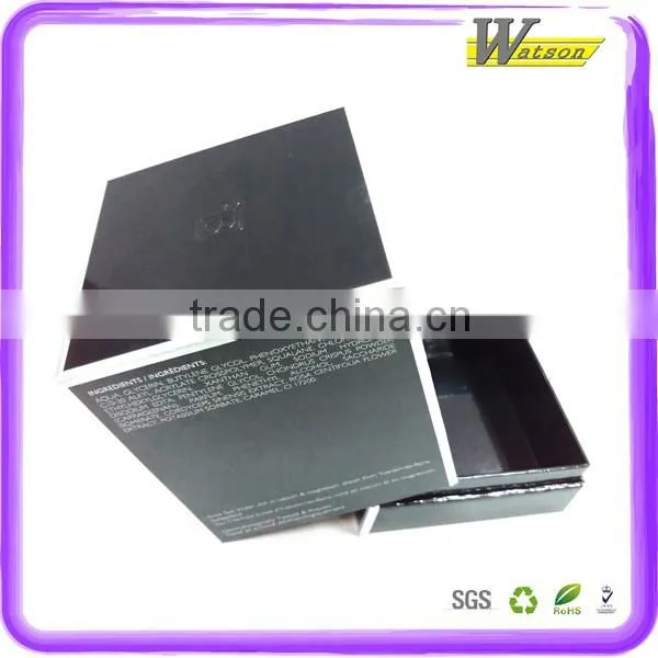 High-quality Cardboard Custom Lid/Bottom Packaging Printed Black Gift Box