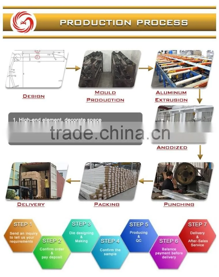 Customized straight aluminum corner tile trim for ceramic edge