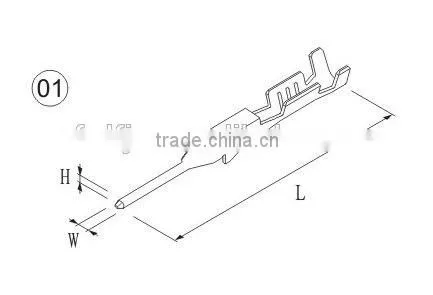 2 ways 2.2mm pitch plastic male and female wire to wire power connecting automotive connector