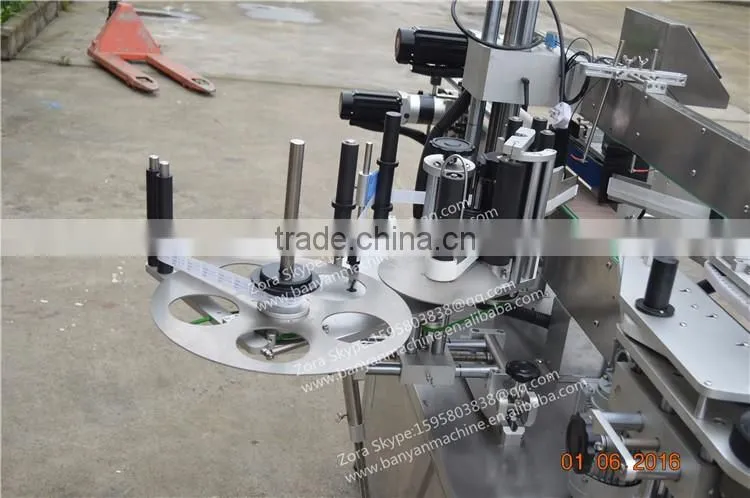 high-efficiency Automatic sticker label 2 sides bottle labeling machinery