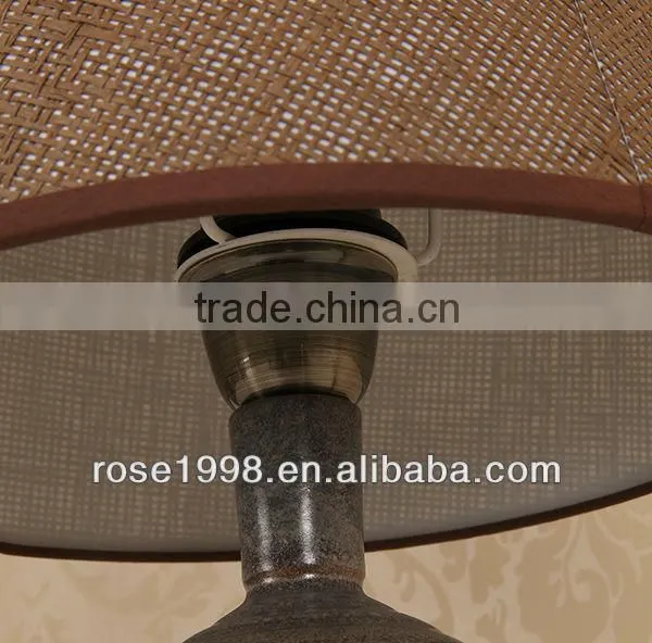 traditional ceramic lamp in coffee colour