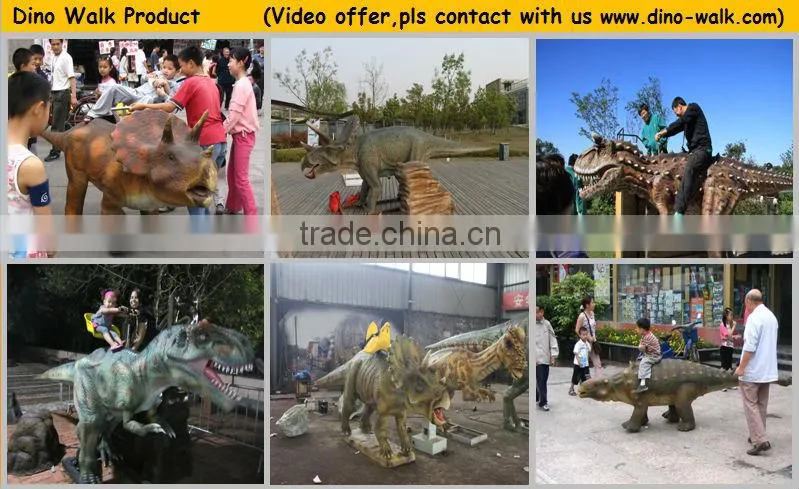 Amusement park outdoor mini dinosaur ride