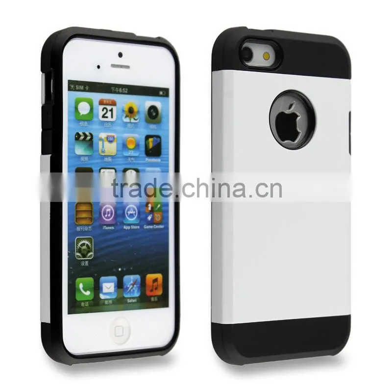 2014 newest 3d phone case for iphone 4/5/5s/5c, Slylish TPU+PC shockproof slim armor phone case for iphone 5 5s