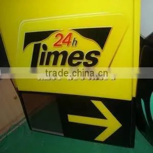 Hard clear PC PMMA advertising plastic thick shell