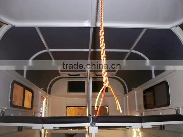 China gold supplier cheap two horse trailer