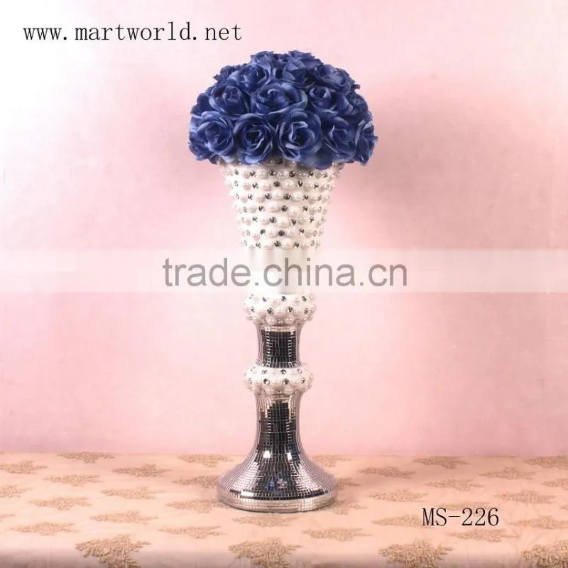 2016 Romatic glass fiber vases columns wedding decoration flower vase decorative wedding pillars wedding decoration(MS-226)