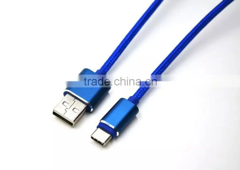 Xinya hot selling high quality fashion blueType-c USB cable for MacBook,Nokia N1