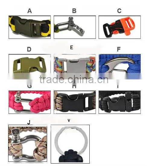 Unique Woven Paracord Compass Bracelet / Wristband
