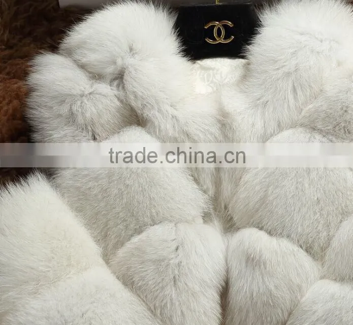 Hotsale Real Pink Fox Fur Vest,Fur Vest form China with Quality Pink Fox Pelt Plates
