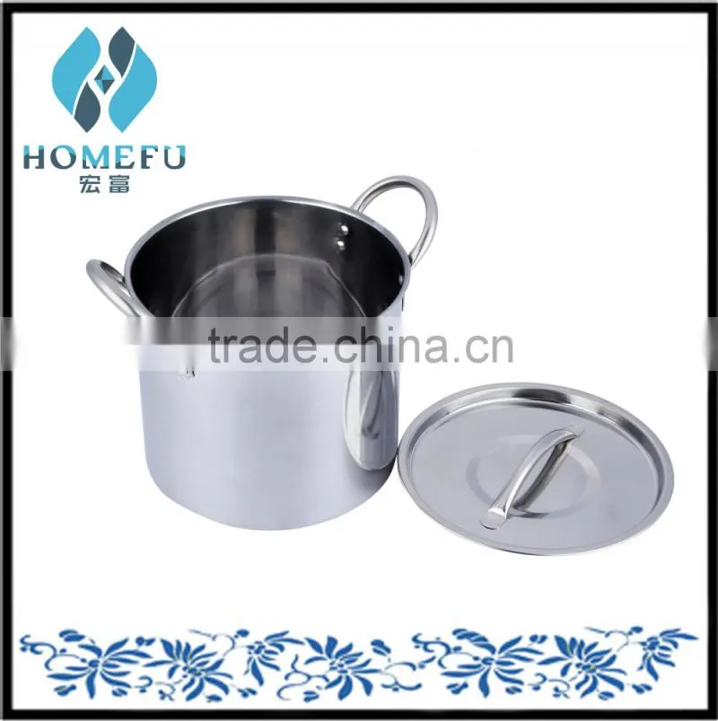 2015 tall stainless commercial steel heavy duty stock pots made in china