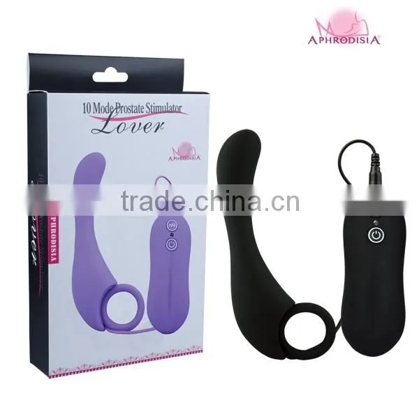 Adult Toys Black Silicone Vibrating Anal Sex