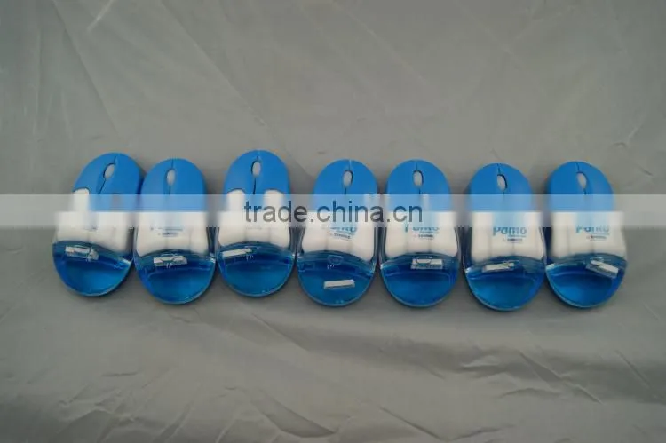 Computer Gift Wireless Liquid Aqua Mouse With Rechargeable Lithium Battery